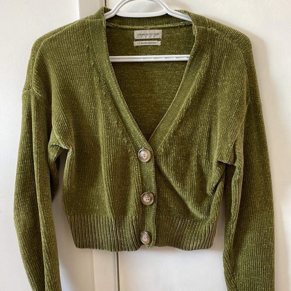Urban outfitters green cropped cardigan - Picture 1 of 1